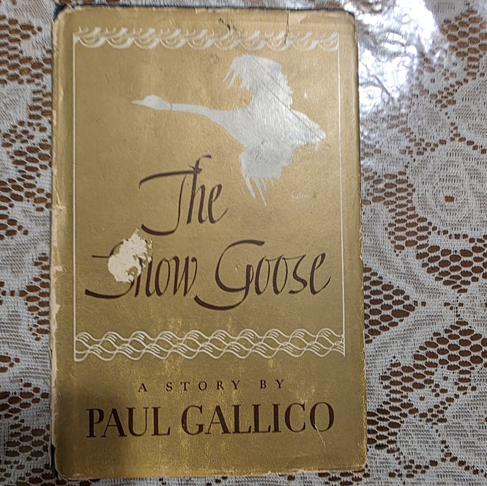 ' Vintage The Snow Goose' Book in Gold Cover By Paul Gallico